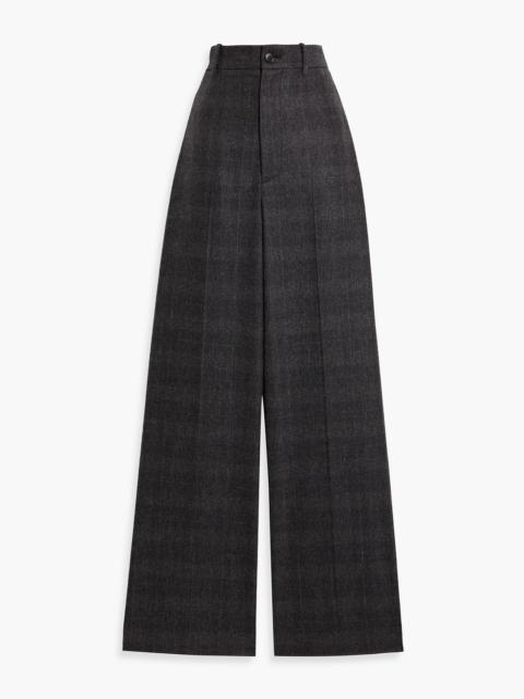 NILI LOTAN Johan checked wool-blend wide-leg pants