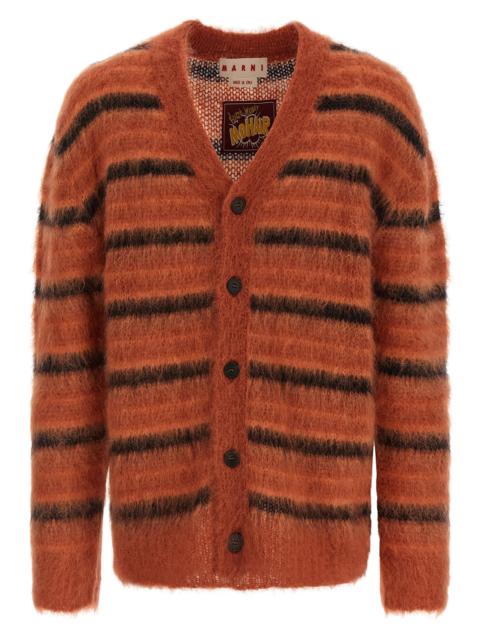 Marni Marni Men Brushed Striped Cardigan