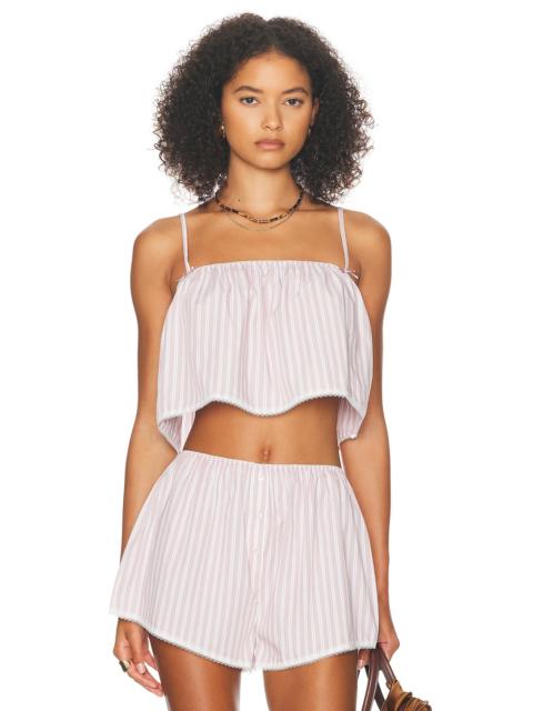 HELSA Wide Stripe Poplin Camisole