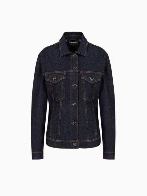 EMPORIO ARMANI Rinsed, comfort-denim jacket