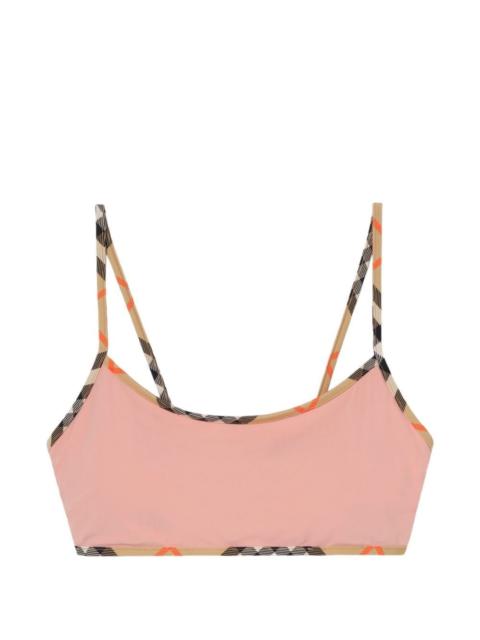 Burberry Burberry Women Bikini Top With Checked Edges