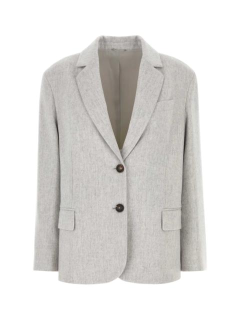 Brunello Cucinelli Brunello Cucinelli Women Light Grey Wool Blazer