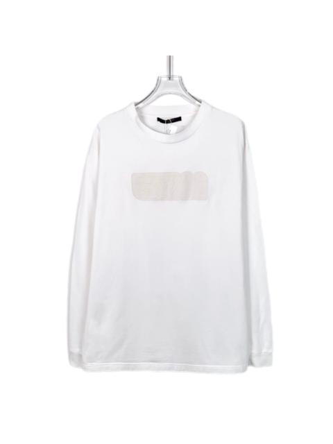 Louis Vuitton Louis Vuitton White Logo Print Cotton Crew Neck Long Sleeve Sweatshirt