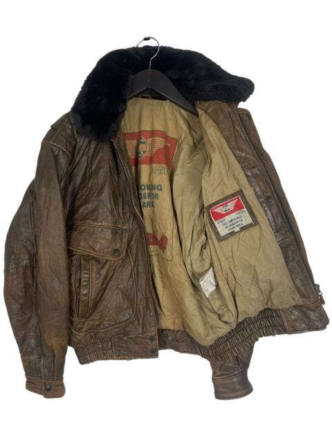 Other Designers VINTAGE STEARMAN SPEEDMAIL PILOT LEATHER JACKET