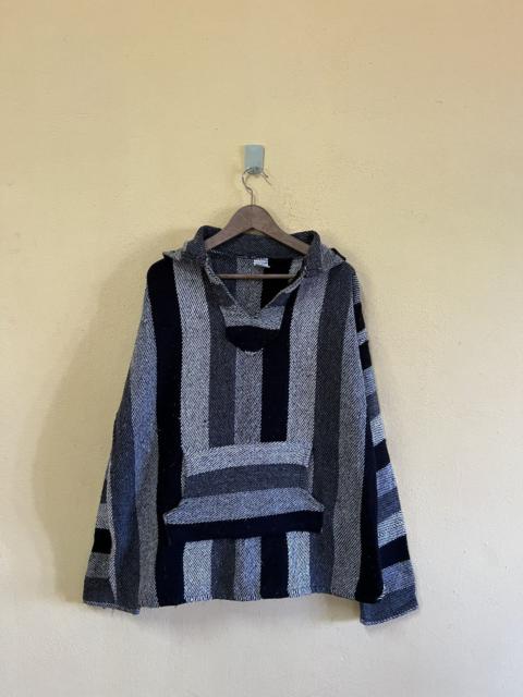 Other Designers VINTAGE MEXICAN PONCHO HOODIE SURFER PULLOVER UNISEX