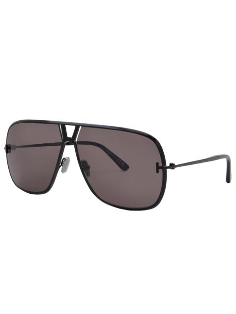 TOM FORD Tom Ford Stavros Smoke Navigator Men's Sunglasses FT1204 01A 63