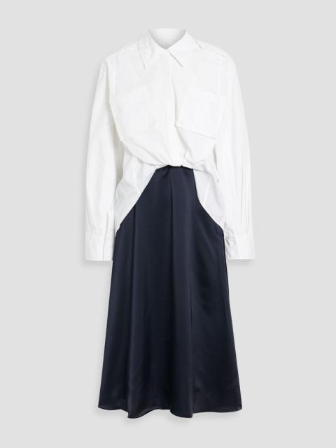 3.1 Phillip Lim Cotton-blend poplin and satin midi shirt dress