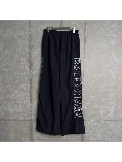 BALENCIAGA Balenciaga Black Logo Wide-Leg Pants