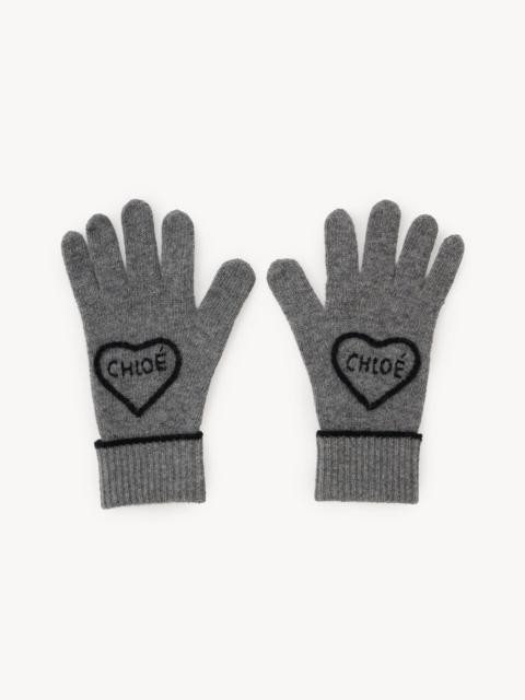 Chloé THE CHLOÉ ENCOEUR GLOVES IN WOOL & CASHMERE