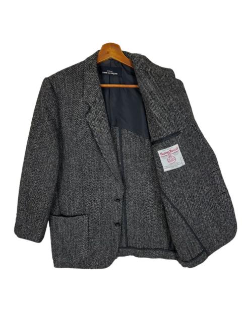 Comme Des Garçons Gray Herringbone Tweed Blazer CDG x Harris Tweed