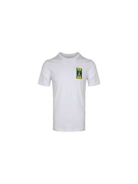 Jordan Air Jordan Back Stadium Large Printing Short Sleeve White CJ6291-100