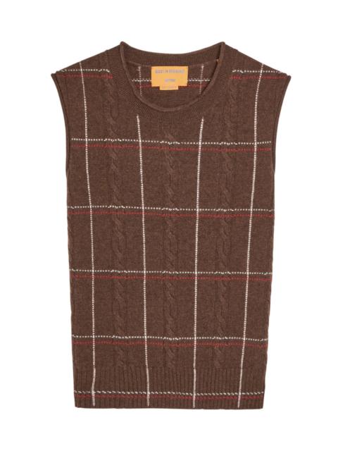 GUEST IN RESIDENCE Guest In Residence Check Cashmere Vest