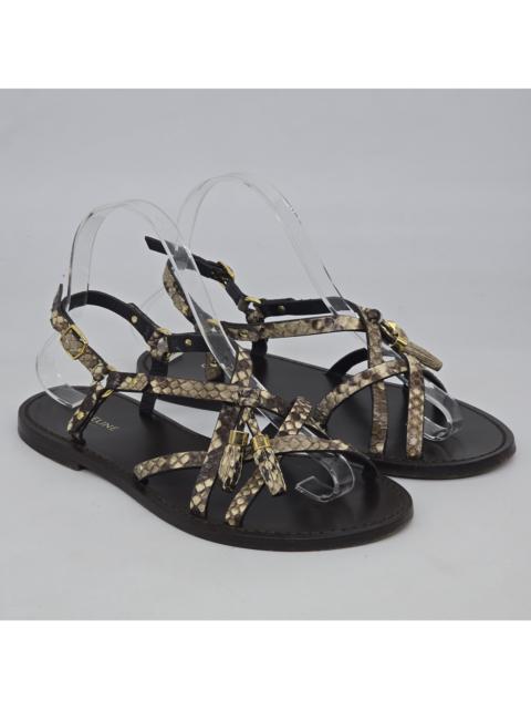 CELINE Celine Strappy Jewel Leather Sandals