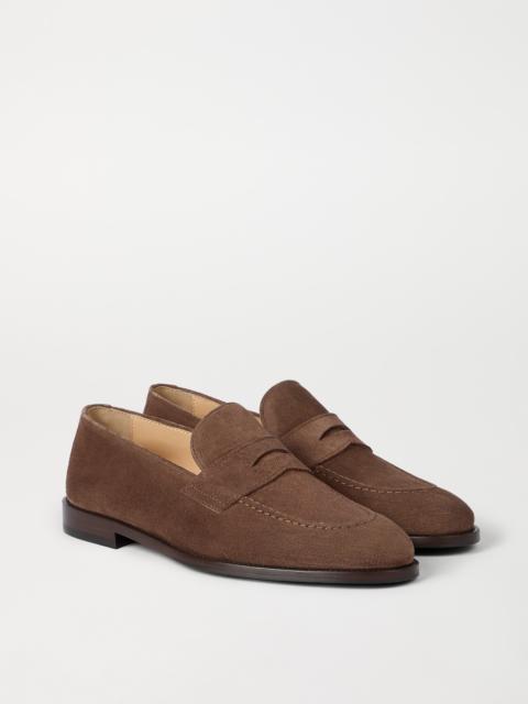 Brunello Cucinelli Suede penny loafers