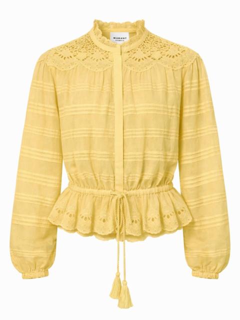 Isabel Marant Étoile COTTON AND LACE POLLY BLOUSE