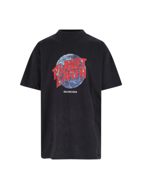 BALENCIAGA 'PLANET EARTH' OVERSIZE T-SHIRT