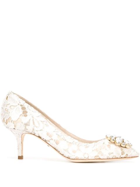 Dolce & Gabbana Dolce & Gabbana Women Lace Rainbow Pumps With Brooch Detailing