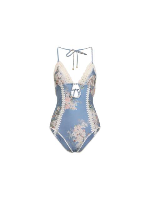 Zimmermann Cascadian Keyhole Crochet One-Piece Women