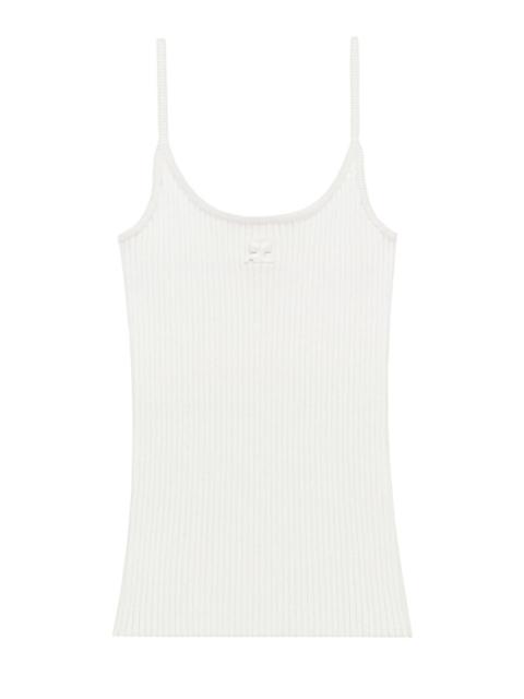 courrèges REEDITION RIBBED KNIT TANK TOP