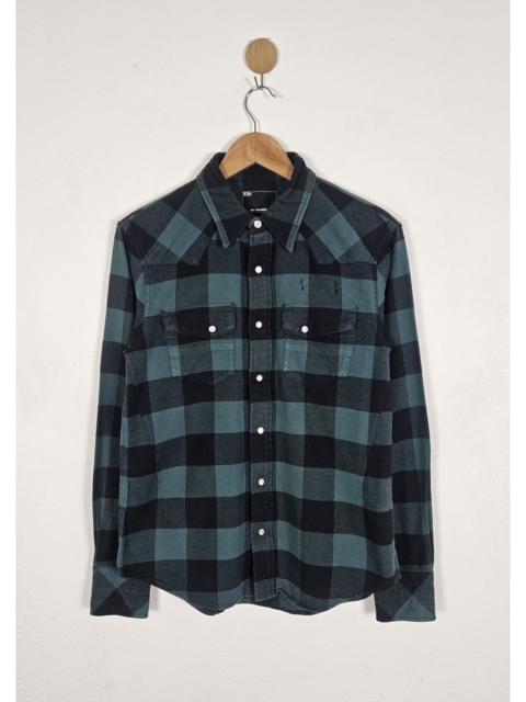 NUMBER (N)INE Number (N)ine plaid flannel western button shirt