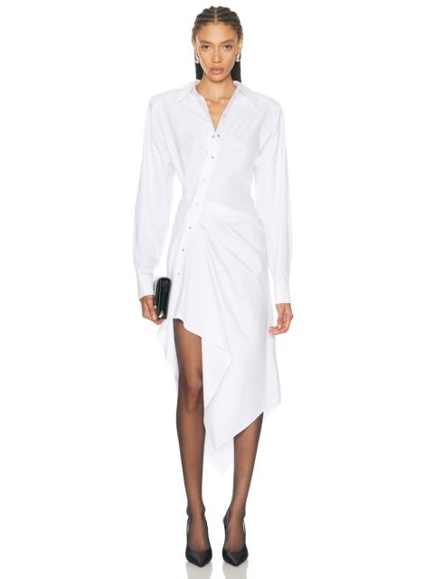 MUGLER Asymmetrical Shirt Dress