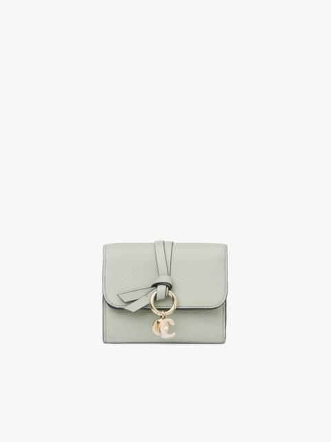 Chloé SMALL ALPHABET TRI-FOLD IN GRAINED LEATHER