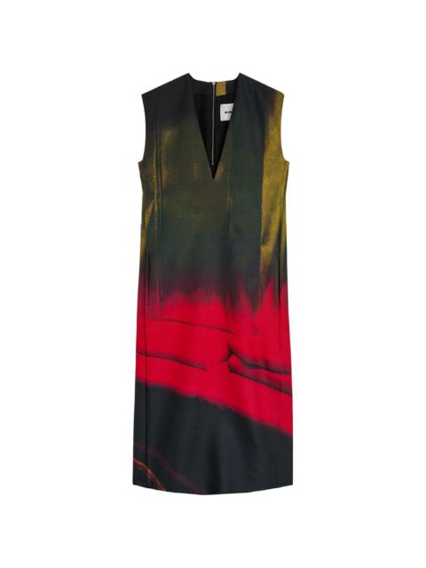 printed midi dress