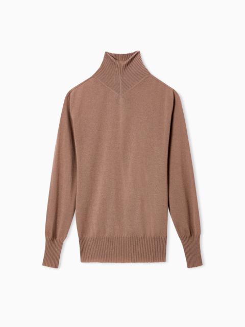 GIORGIO ARMANI GIORGIO ARMANI NEVE CASHMERE MOCK-NECK JUMPER