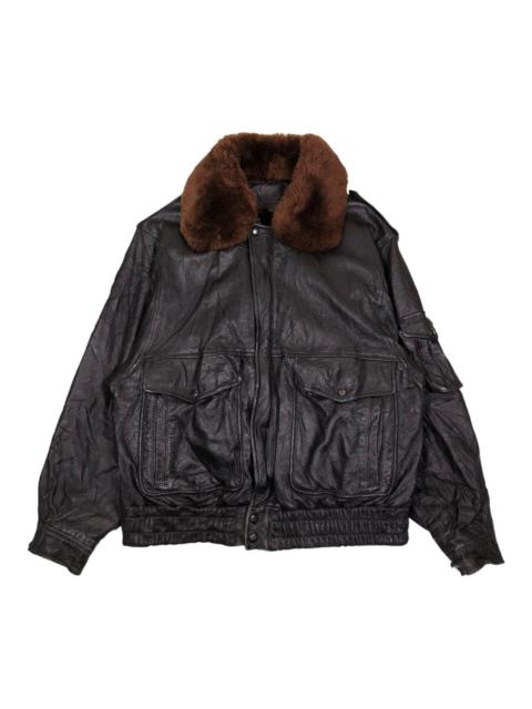 Other Designers 🔥VINTAGE BIKER LEATHER JACKET GARGON ISSEY MIYAKE FUR COLLAR