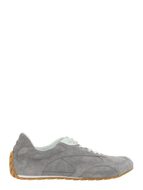 Bottega Veneta Bottega Veneta Men 'Orbit Flash' Gray Low Top Sneakers With Rubber Sole And Logo Patch On The Tongue