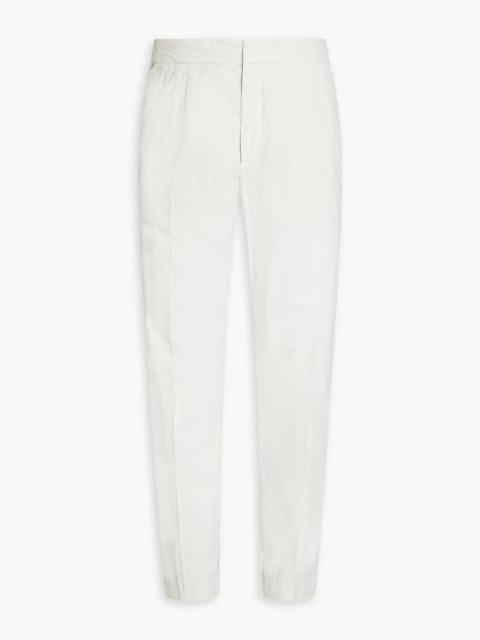 ZEGNA Tapered stretch-cotton poplin pants
