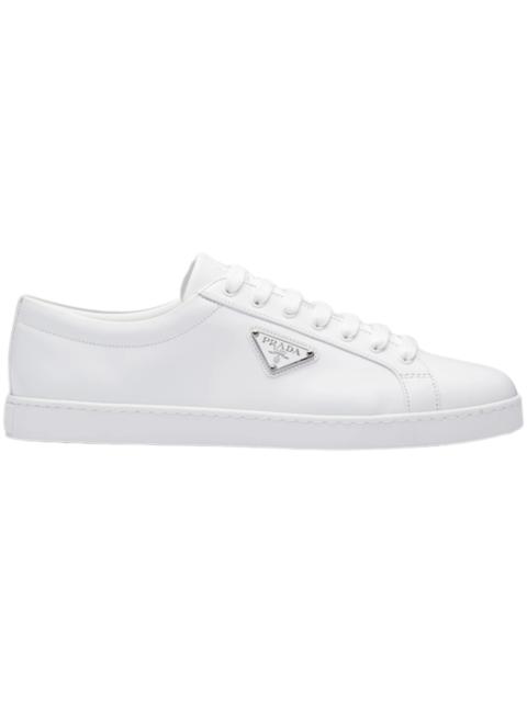 Prada Brushed Sneakers Leather White White