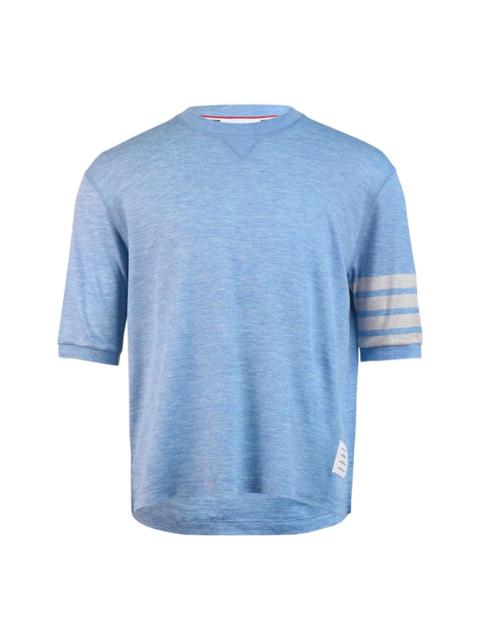 Thom Browne Short Sleeve Rib Cuff Tee
