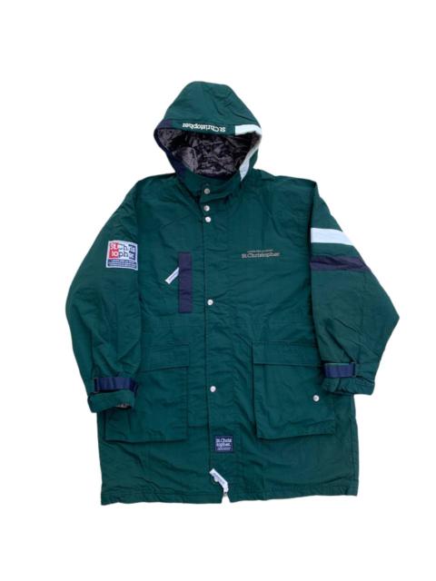 Other Designers Vintage - Vintage St Christopher Quilted Lined Hooded Parka Oversized