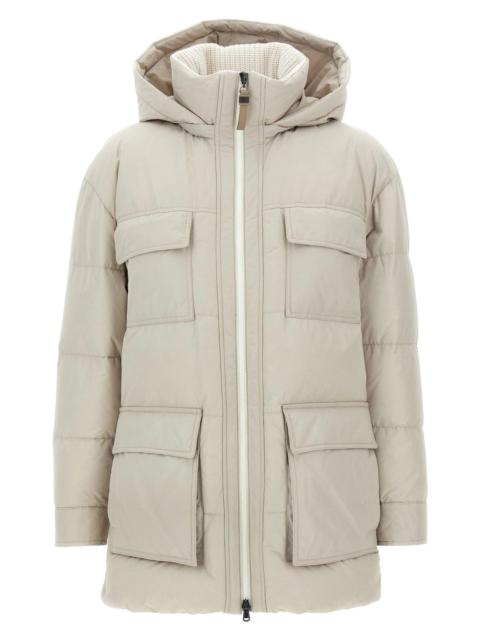 Brunello Cucinelli Brunello Cucinelli Women Knitted Neck Down Jacket