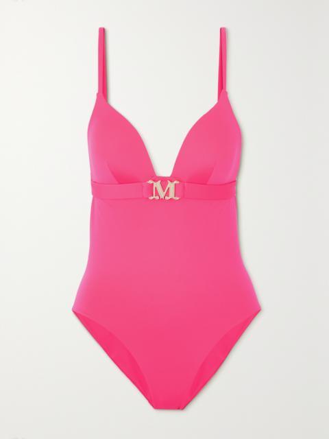 Max Mara Cecilia Cutout Embellished Halterneck Swimsuit