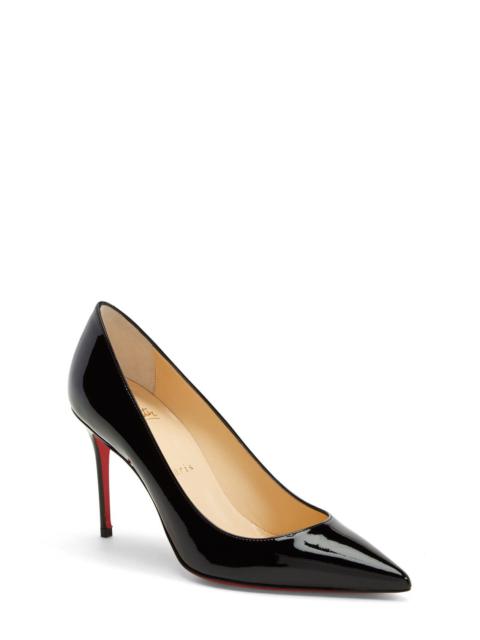 Christian Louboutin Christian Louboutin Kate Pointed Toe Patent Leather Pump in Bk01 Black at Nordstrom
