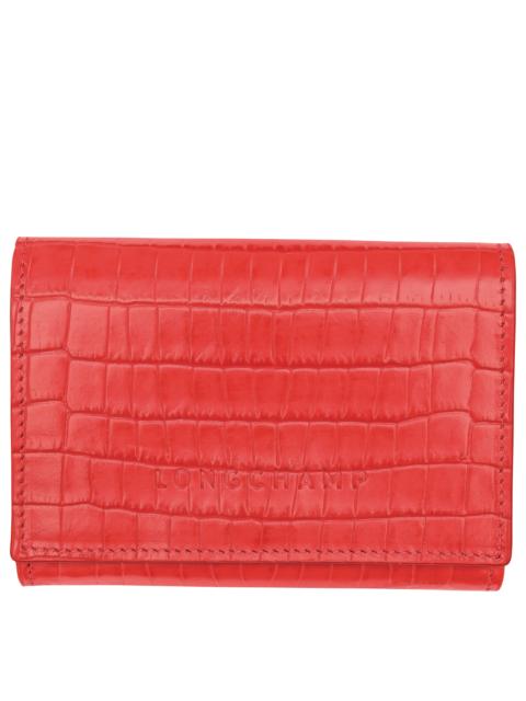 Longchamp Longchamp Pocket Compact wallet Vermilion - Leather