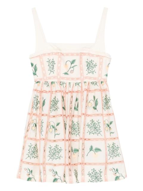 Agua by Agua Bendita strappy floral mini dress
