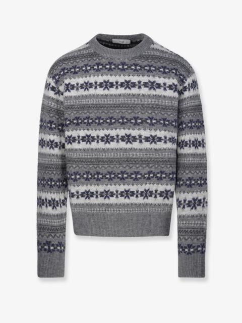 Dunst Dunst Fairisle Wool Blend Sweater Grey