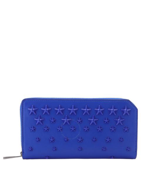 Jimmy Choo Ultraviolet/Ultraviolet Men's Carnaby Leather Travel Wallet With Stars