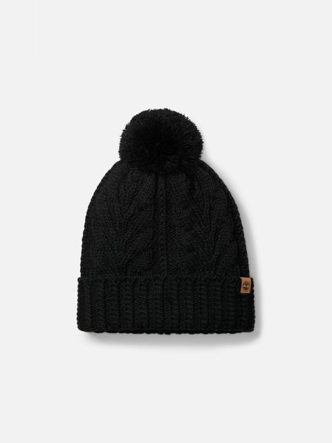 Timberland Women's Cable Beanie with Pom