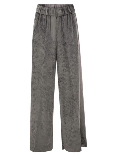 PESERICO Peserico Women Wide-Leg Corded Velvet Trousers