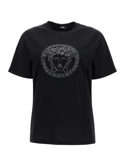 VERSACE Versace medusa embroidered t-shirt