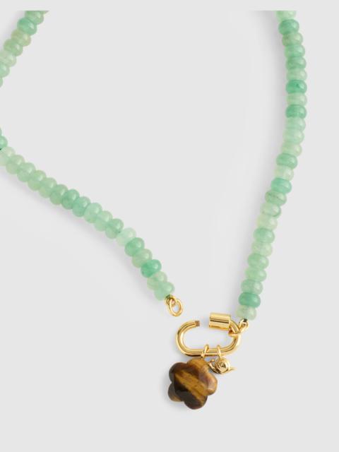Madewell Semiprecious Beaded Carabiner Charm Necklace