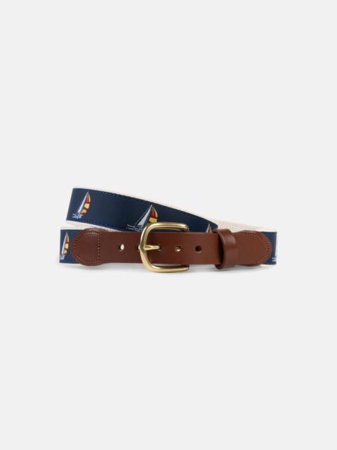 J. PRESS MADE-IN-USA SPINNAKER MOTIF BELT