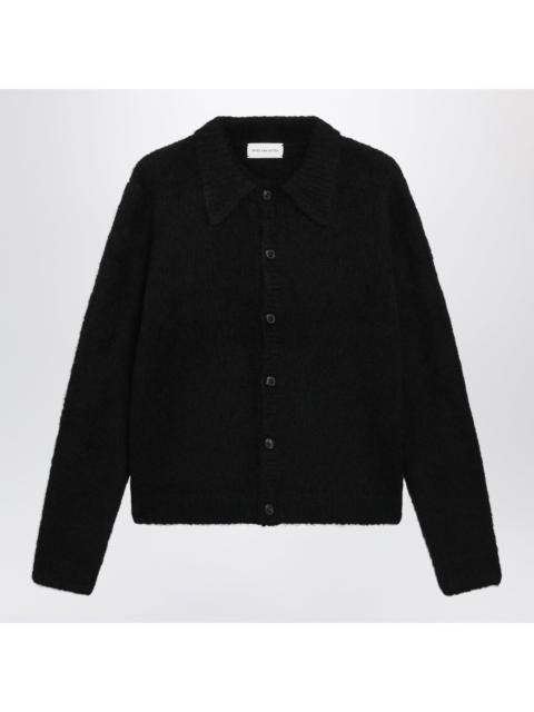 Dries Van Noten Dries Van Noten Black Long-Sleeved Alpaca Blend Cardigan Men