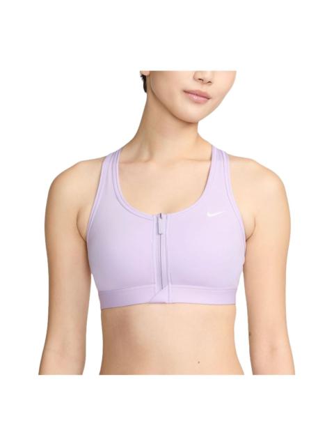 (WMNS) Nike Swoosh Front Zip Medium Support Padded Sports Bra 'Violet Mist' FN2732-511