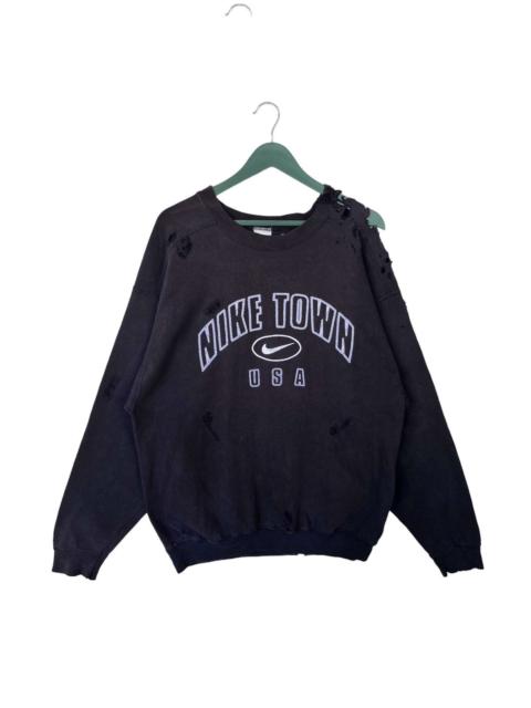 Nike Vintage 90s Nike Town Distress Sweatshirt