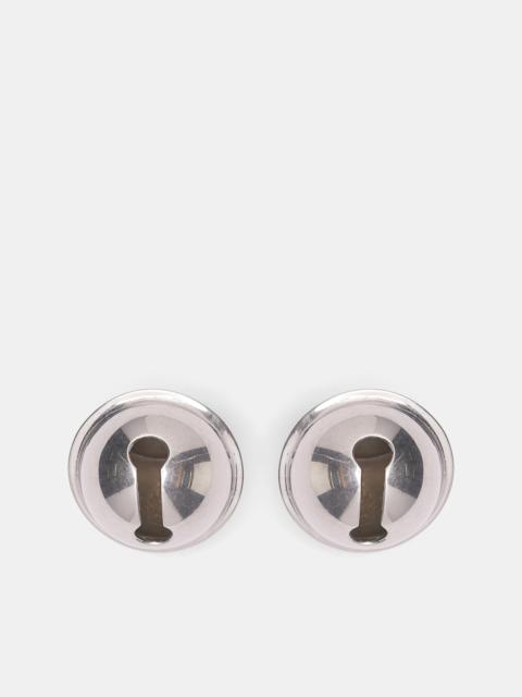 Acne Studios Silver Bell-Sahped Metal Earrings